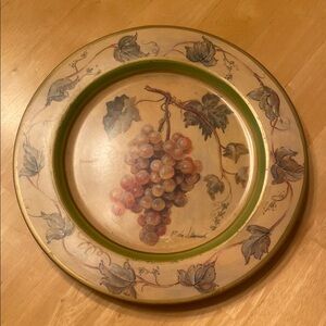 😎Decorative Plate with Grape Design🍇